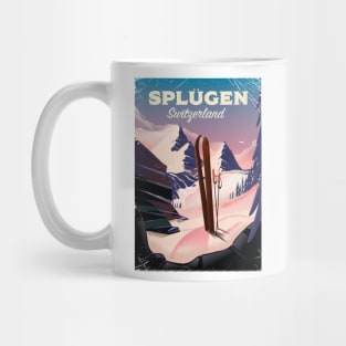 Splügen Switzerland ski poster Mug